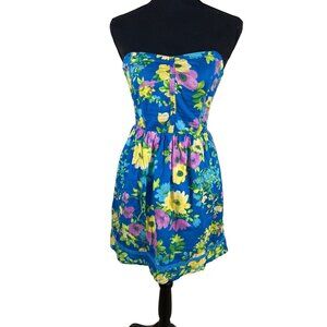 Aeropostale strapless floral dress size S small